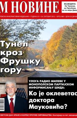 M Novine, Sr. Mitrovica - broj 566, 24. okt 2012.