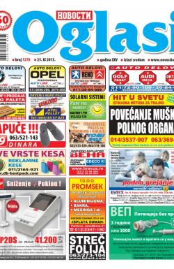 Novosti oglasi - broj 1278, 25. sep 2013.