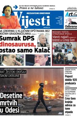 Vijesti - broj 5781, 3. maj 2014.