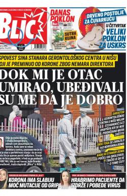 Blic - broj 8313, 14. apr 2020.