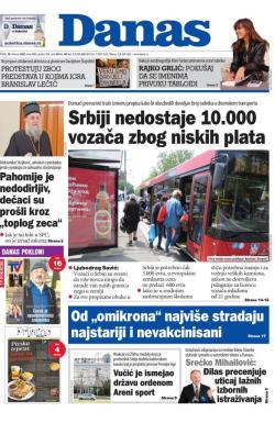 Danas - broj 8908, 18. feb 2022.