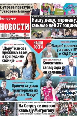 Večernje novosti - broj 4392, 7. avg 2022.
