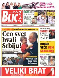 Blic - broj 6673, 11. sep 2015.