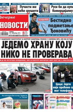 Večernje novosti - broj 1103, 26. nov 2013.