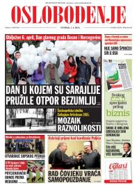 Oslobođenje - broj 24.553, 7. apr 2015.