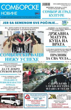 Somborske novine - broj 3386, 17. maj 2019.
