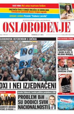 Oslobođenje - broj 24.642, 5. jul 2015.