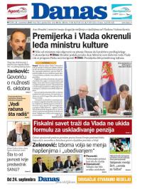 Danas - broj 7662, 21. sep 2018.