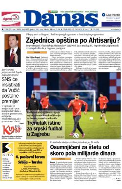 Danas - broj 5653, 22. mar 2013.