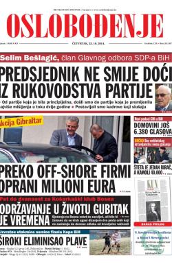 Oslobođenje - broj 24.387, 23. okt 2014.