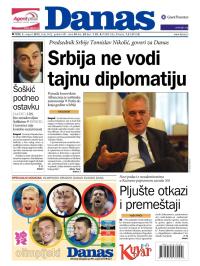 Danas - broj 5422, 3. avg 2012.