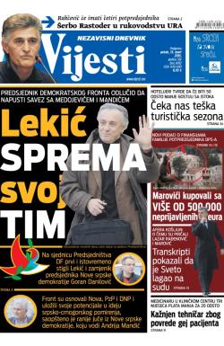 Vijesti - broj 6092, 13. mar 2015.