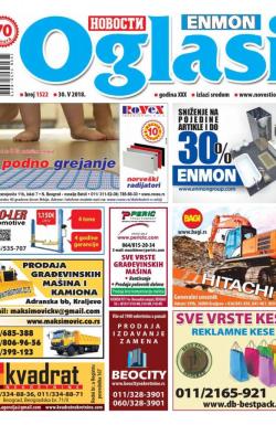 Novosti oglasi - broj 1522, 30. maj 2018.